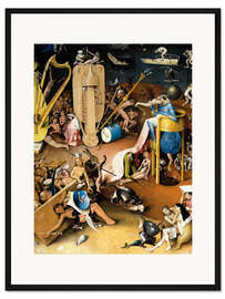 Gerahmter Kunstdruck Der Garten der Lüste - Die Hölle (Detail) II