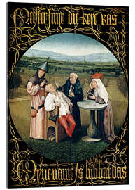 Acrylglasbild Die Heilung der Torheit  - Hieronymus Bosch
