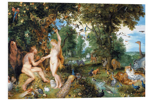 Foam board print Garden of Eden with the Fall of Man