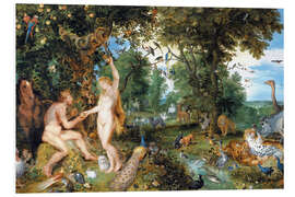 Foam board print Garden of Eden with the Fall of Man