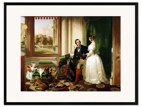 Inramat konsttryck Queen Victoria and Prince Albert