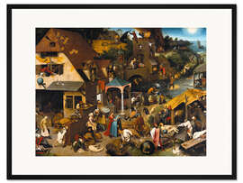 Gerahmter Kunstdruck Der blaue Mantel - Pieter Brueghel d.Ä.