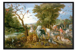 Gerahmter Kunstdruck Noah führt die Tiere in die Arche