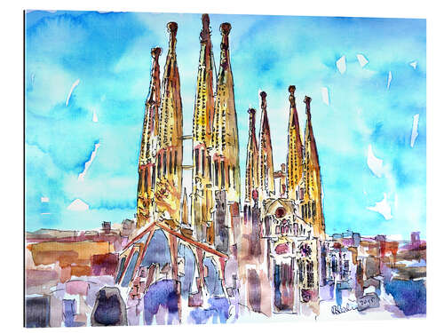 Galleriprint Turquoise sky over the Sagrada Familia