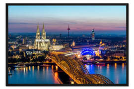 Gerahmter Kunstdruck Köln Skyline