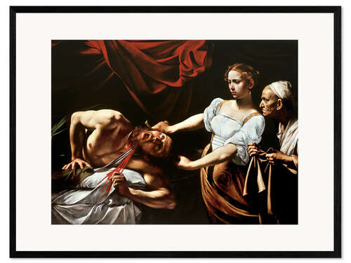 Impression artistique encadrée Judith et Holopherne