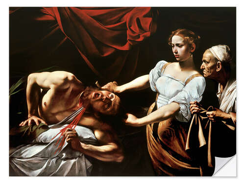 Selvklebende plakat Judith halshugger Holofernes