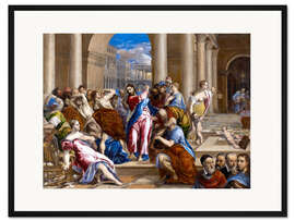 Gerahmter Kunstdruck Christus vertreibt die Händler aus dem Tempel