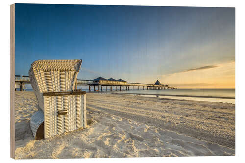 Holzbild Seebrücke Heringsdorf Usedom Ostsee