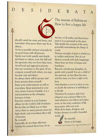 Magnettafel Desiderata (Englisch) I