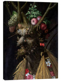 Leinwandbild  Vier Jahreszeiten in einem Kopf - Giuseppe Arcimboldo