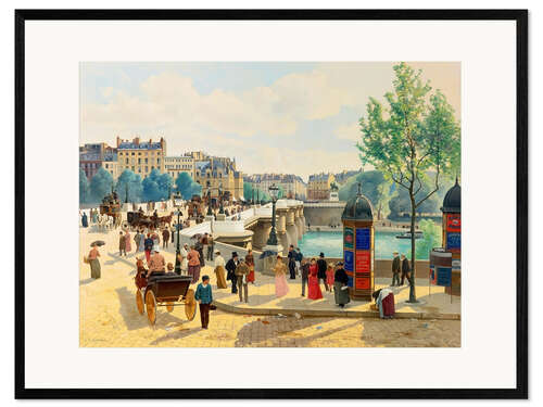 Impressão artística com moldura Le Pont Neuf