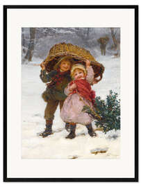 Impression artistique encadrée À Noël