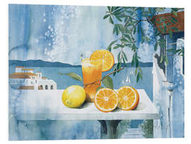 Foam board print Glass with oranges