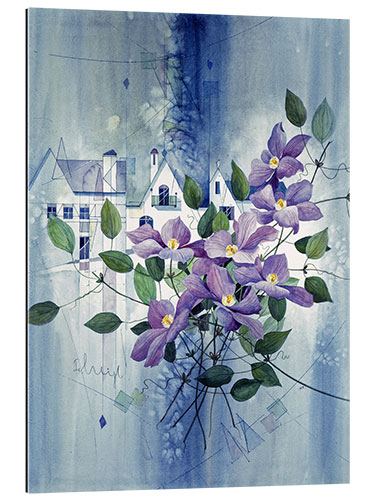 Tableau en plexi-alu View with clematis