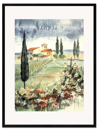Gerahmter Kunstdruck Toscana I