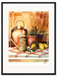 Gerahmter Kunstdruck Olivenoel