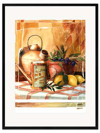 Innrammet kunsttrykk Olive oil