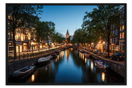 Gerahmter Kunstdruck Spiegel Kanal