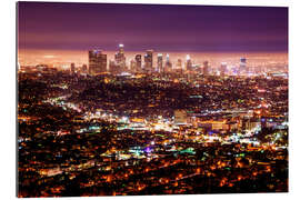 Tableau en plexi-alu Los Angeles la nuit