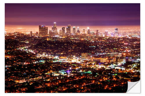 Naklejka na ścianę Los Angeles at night