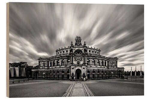 Holzbild Semperoper Dresden