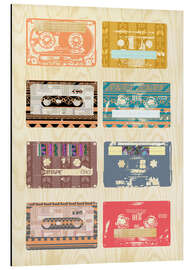 Magnettafel Kassetten Collage