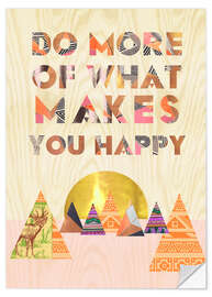 Adesivo murale Do More of What Makes You Happy II