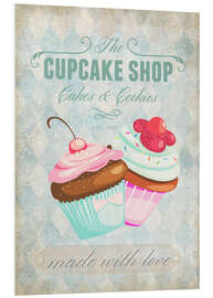 Hartschaumbild Cupcake Shop