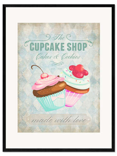 Framed art print Cupcake Shop