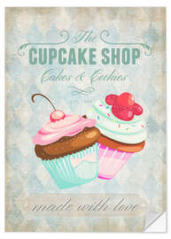 Selvklæbende plakat Cupcake Shop