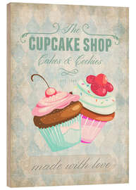 Cuadro de madera Cupcake Shop