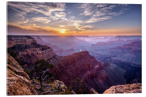 Acrylic print Sunset at Grand Canyon