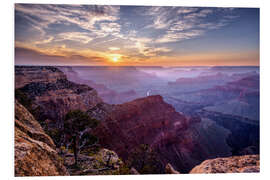 Foam board print Sunset at Grand Canyon