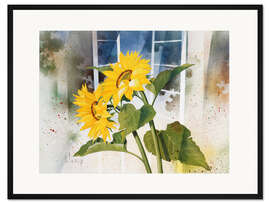 Gerahmter Kunstdruck Sonnenblumen
