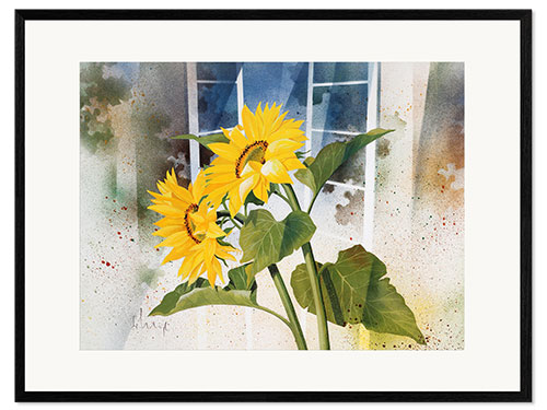 Impression artistique encadrée Fleurs de tournesols
