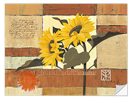 Sticker mural Rhapsody of Sunflowers