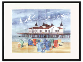 Gerahmter Kunstdruck Strandimpression