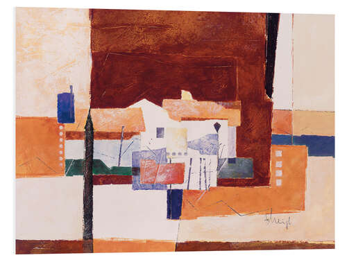 Foam board print Modern village composition I