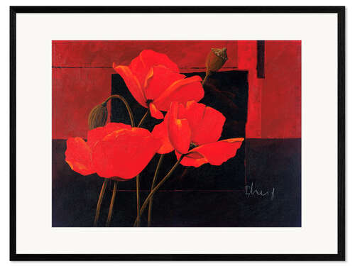 Framed art print Bright red poppy