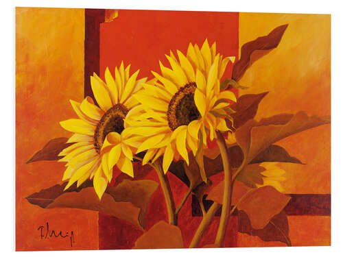 Stampa su PVC Two sunflowers III