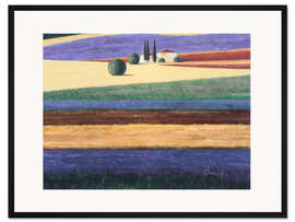 Gerahmter Kunstdruck Provenzalische Landschaft