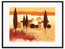 Gerahmter Kunstdruck Kleines Mediterranes Dorf