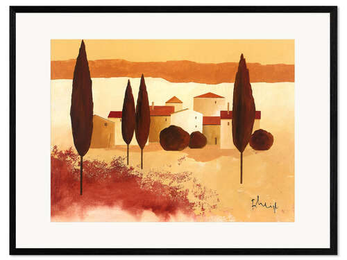 Framed art print Small mediterranean village