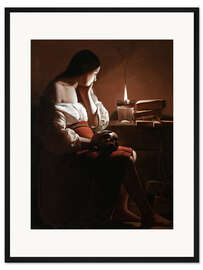 Gerahmter Kunstdruck Magdalena mit der rauchenden Flamme