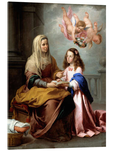 Acrylic print Saint Anne teaching the Virgin to read