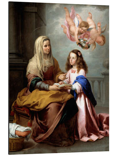 Aluminium print Saint Anne teaching the Virgin to read