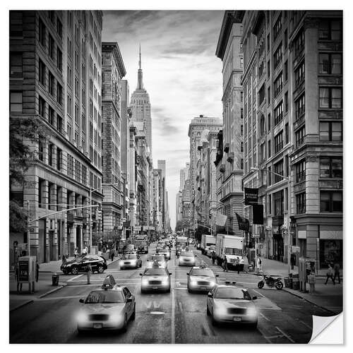 Selvklebende plakat NYC 5th Avenue Traffic II