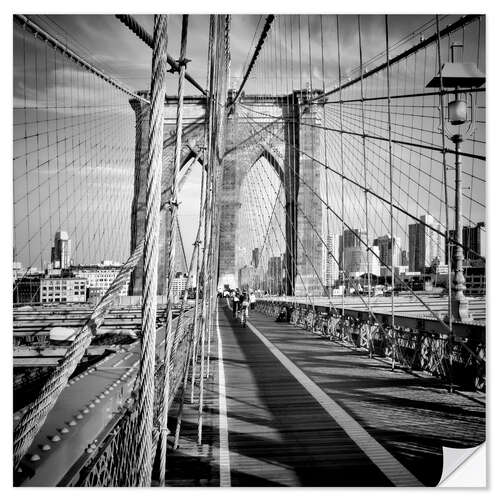 Selvklebende plakat NYC Brooklyn Bridge Flair