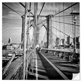 Selvklæbende plakat NYC Brooklyn Bridge Flair